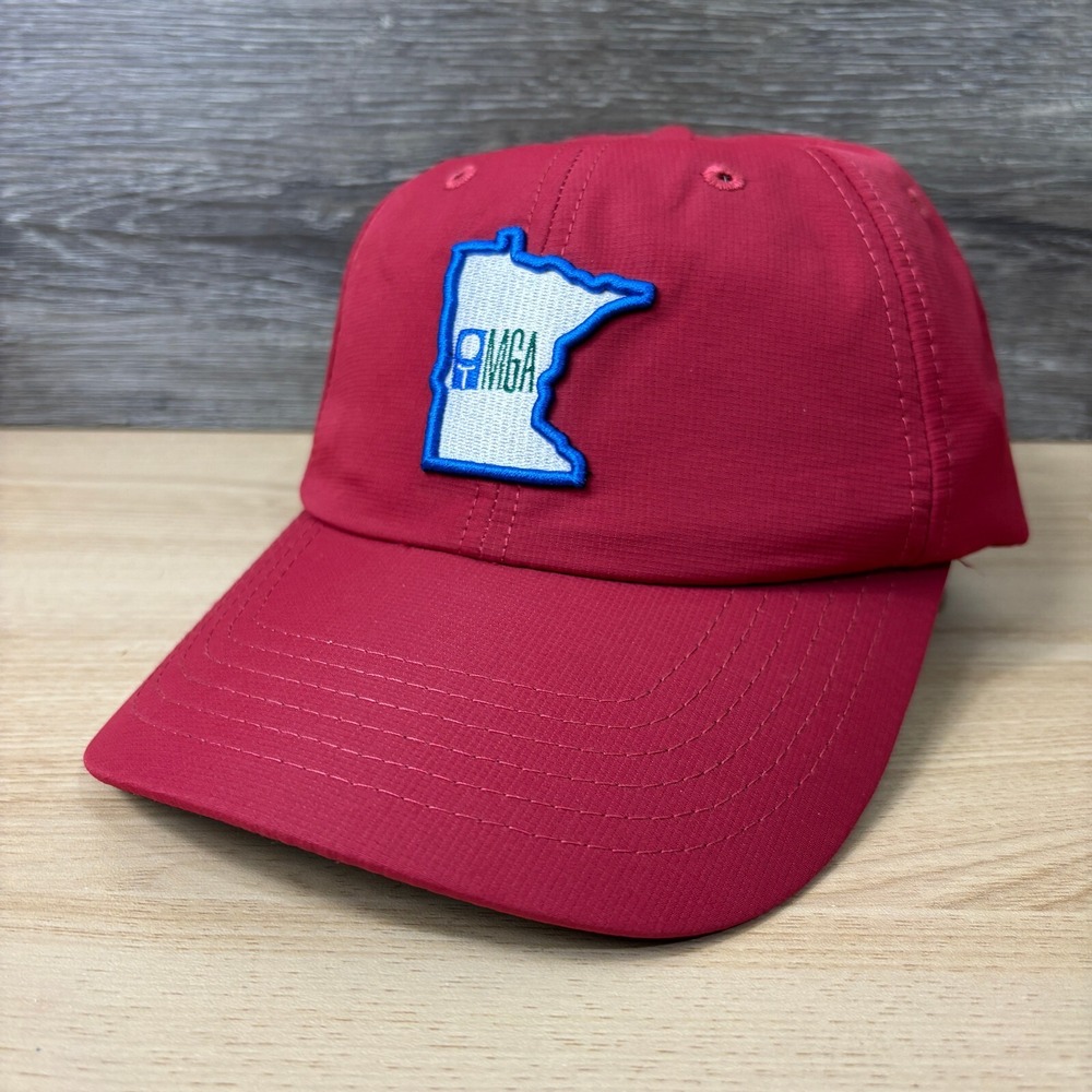 Minnesota Golf Association Hat Cap‎ Strap Back Red Golf Golfing Adjustable MGA